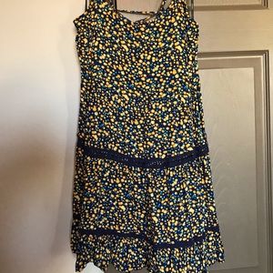 Forever 21 Navy & Yellow Floral Dress